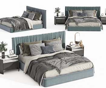 Modern Double Bed-ID:743546964