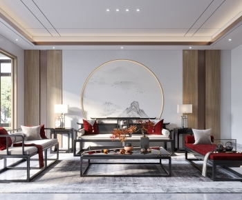 New Chinese Style A Living Room-ID:236274001
