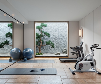 Modern Chinese Style Home Fitness Room-ID:515011071