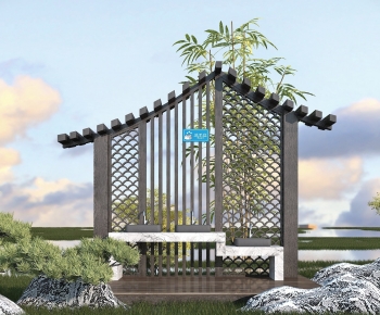 New Chinese Style Building Component-ID:988240004