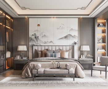 New Chinese Style Bedroom-ID:158584129