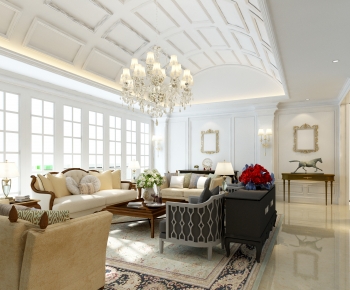Simple European Style A Living Room-ID:584121947