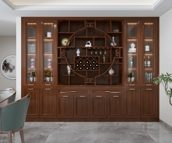 New Chinese Style Wine Cabinet-ID:452847966