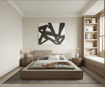 Wabi-sabi Style Bedroom-ID:748585949