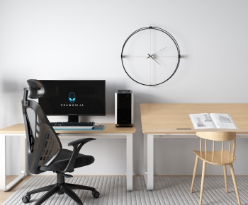 Nordic Style Computer Desk And Chair-ID:537420033