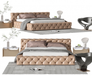 Modern Double Bed-ID:745714901