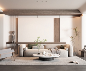 Wabi-sabi Style A Living Room-ID:972819098