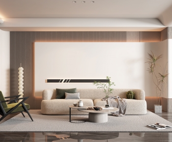 Modern Wabi-sabi Style A Living Room-ID:276511914