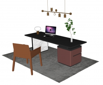 Modern Computer Desk And Chair-ID:239491949