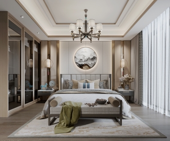 New Chinese Style Bedroom-ID:939502006