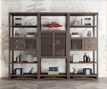 New Chinese Style Bookcase-ID:128875976