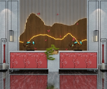 New Chinese Style Reception Desk-ID:202106951