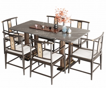 New Chinese Style Dining Table And Chairs-ID:565340595