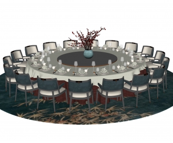 新中式大型餐桌椅-ID:710074903