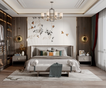 New Chinese Style Bedroom-ID:184132102