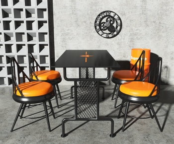 Industrial Style Leisure Table And Chair-ID:733747966