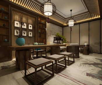 New Chinese Style Tea House-ID:956273081