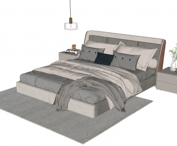 Modern Double Bed-ID:333286058