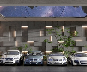 现代停车场 车库3D模型