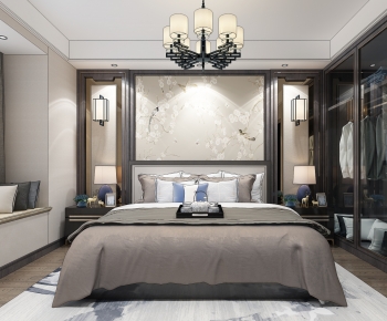 New Chinese Style Bedroom-ID:674243935