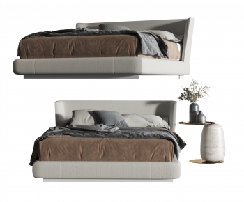 Modern Double Bed-ID:603445056