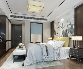 New Chinese Style Bedroom-ID:303932911