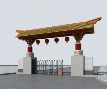 New Chinese Style Facade Element-ID:780916935