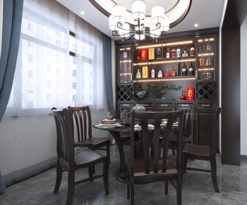 New Chinese Style Dining Room-ID:617148996