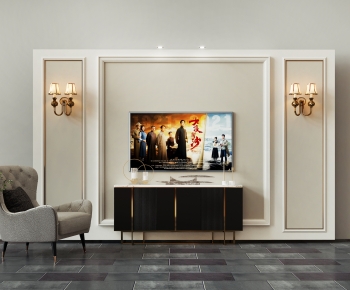 Simple European Style TV Cabinet-ID:630093109