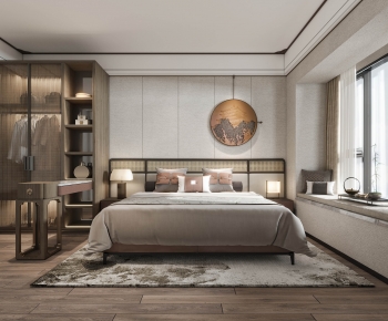 New Chinese Style Bedroom-ID:434129955