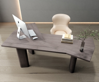 Modern Computer Desk And Chair-ID:836884026