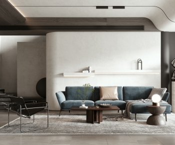 Modern Wabi-sabi Style A Living Room-ID:400664096