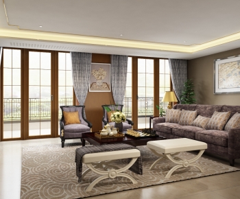 Simple European Style A Living Room-ID:909288884