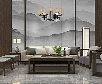 New Chinese Style Sofa Combination-ID:569288025