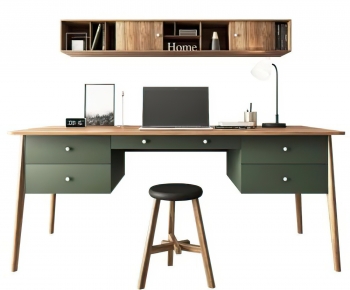 Modern Computer Desk And Chair-ID:233382949