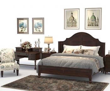 American Style Double Bed-ID:557286025