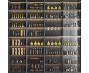 Industrial Style Wine Cabinet-ID:386669698