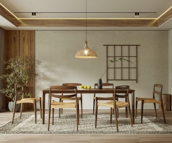 Wabi-sabi Style Dining Room-ID:556834944