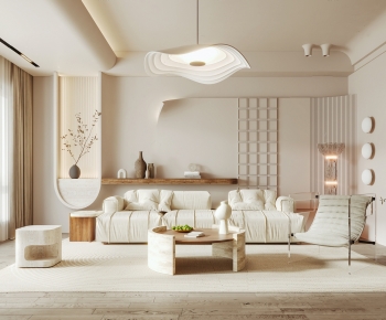 Wabi-sabi Style A Living Room-ID:431727892