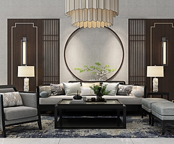 New Chinese Style Sofa Combination-ID:457822089