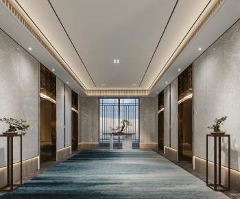 Modern Corridor Elevator Hall-ID:436331032