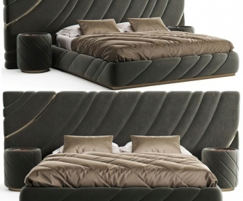 Modern Double Bed-ID:776596079