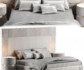 Modern Double Bed-ID:365660914