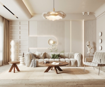 Wabi-sabi Style A Living Room-ID:520029074