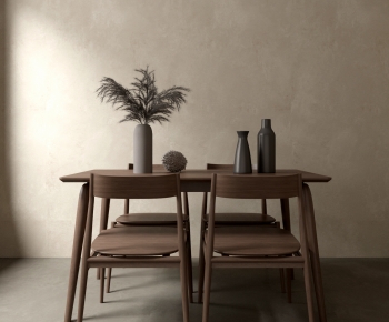 Wabi-sabi Style Dining Table And Chairs-ID:145180946