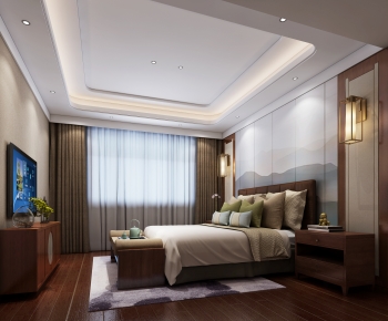 New Chinese Style Bedroom-ID:347713956