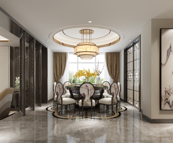 New Chinese Style Dining Room-ID:125312096