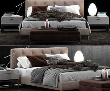 Modern Double Bed-ID:628036981
