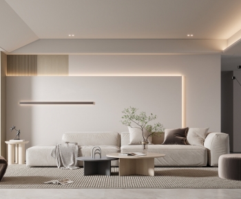 Modern Wabi-sabi Style A Living Room-ID:389552128