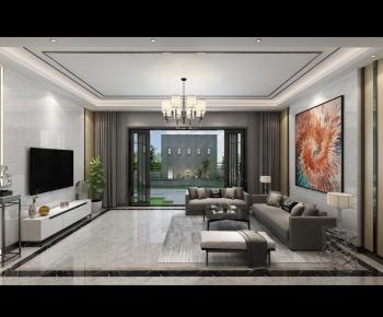 Modern A Living Room-ID:646917106